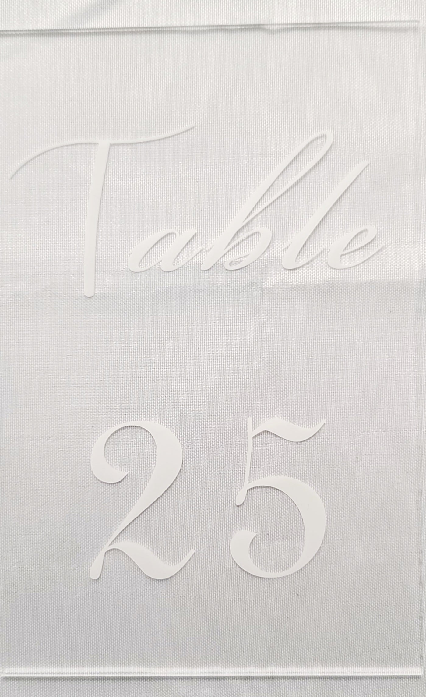 Table Numbers