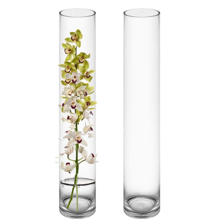 Tall Cylinder Glass Vases