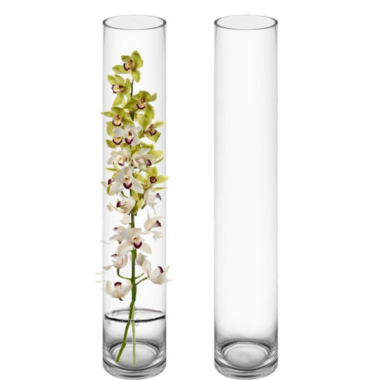 Tall Cylinder Glass Vases