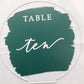 Table Numbers