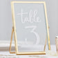 Table Numbers